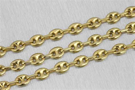 14k gold gucci link chain|gucci puffed mariner chain link.